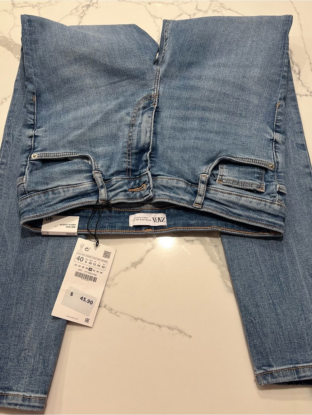 ZARA Women’s  Skinny Jeans in Mid Blue Wash - Size 8❤️ - Picture 10 of 13